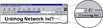 Sample UnimogNet button in Netscape Communicator 4.0